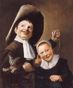 Judith leyster A Boy and a Girl with a Cat and an Eel oil painting reproduction